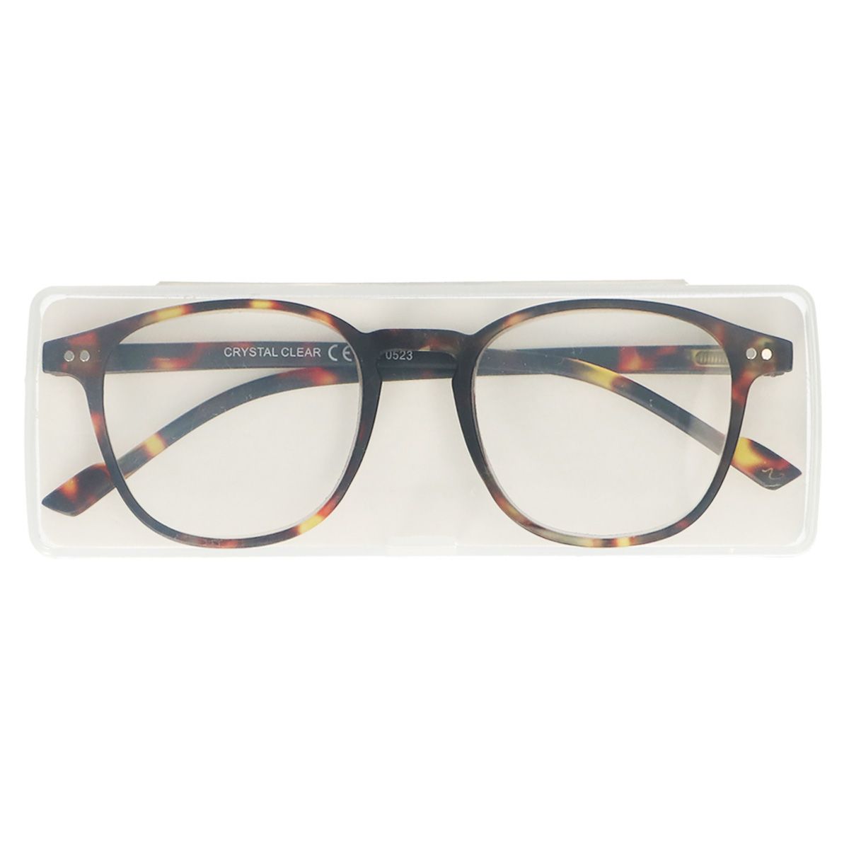 Spectrum Lesebrille ultraflach im Etui Havanna 1,00