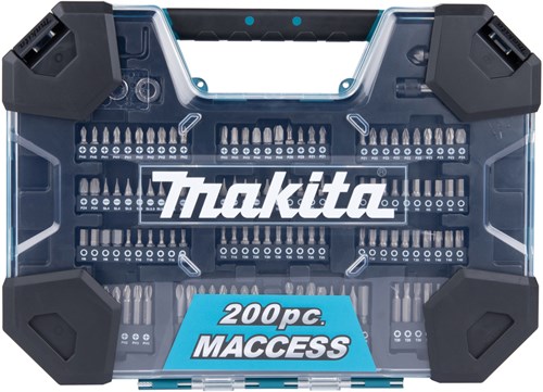 Makita Zubehör Bohrer- und Schrauberbit-Set 200-teilig – e-22610