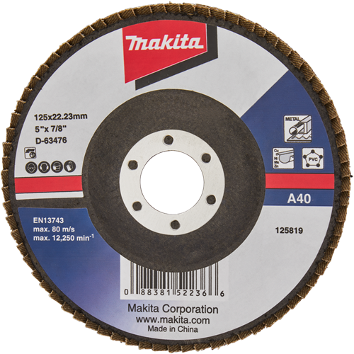 Makita Zubehör Lamellenschleifscheibe 125 mm A40 – D-63476 – D-63476
