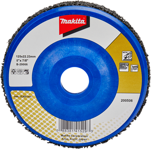 Makita Zubehör Reinigungsscheibe 125 mm schwarz – B-29066 B-29066