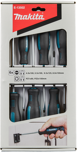 Makita Zubehör Schraubendreher-Set 6-teilig PZ SL – E-13502 E-13502