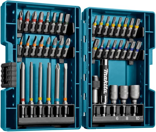 Makita Zubehör 43-teiliges Schraubendreher-Bit-Set im hochwertigen Koffer – b-55697