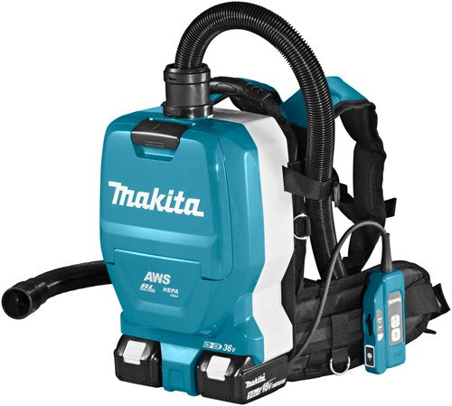 Makita dvc265zxu Rucksackstaubsauger AWS 2x 18V | ohne Akkus und Ladegerät - dvc265zxu