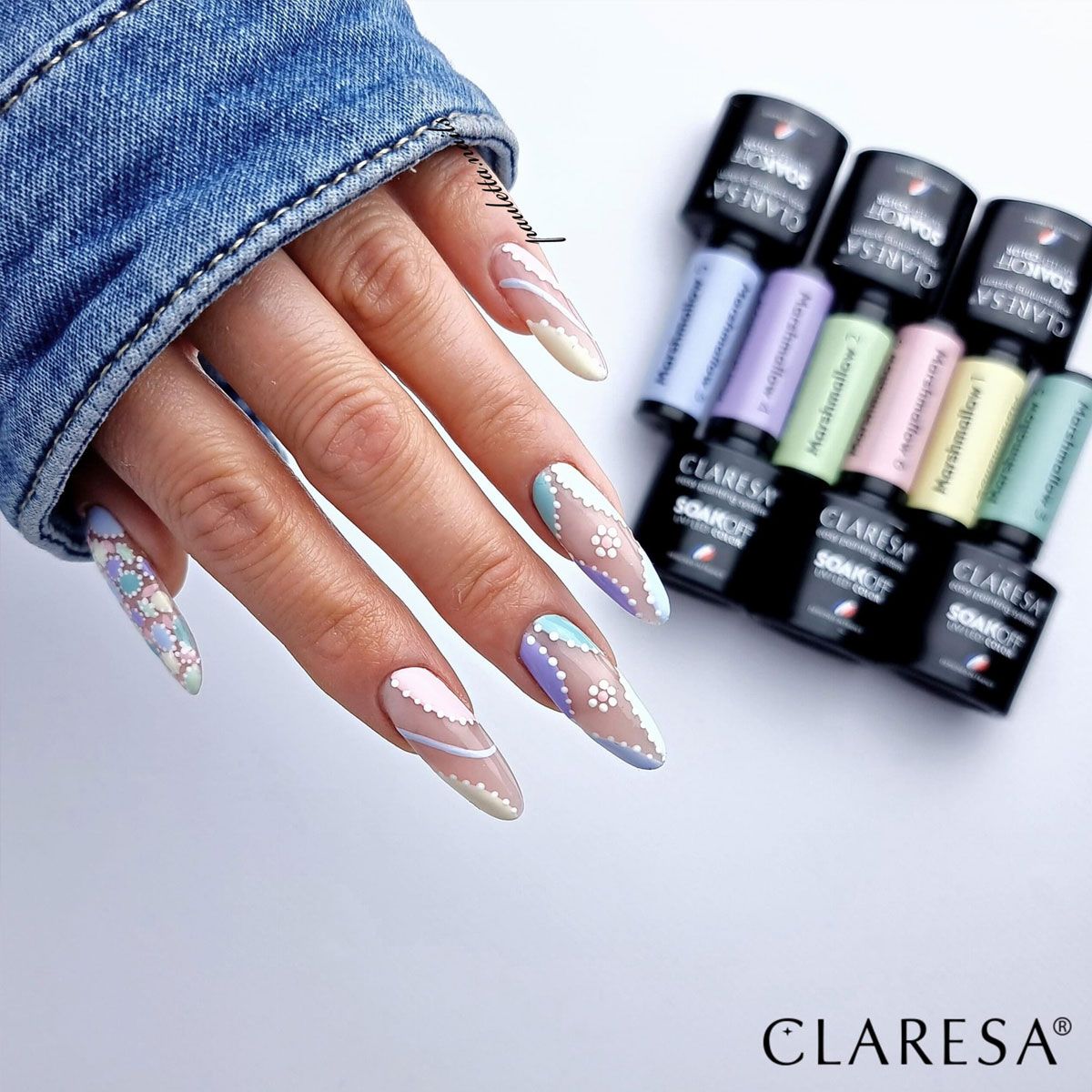 Claresa UV-LED-Gel-Nagellack, 5 ml, Marsh Mallow 3