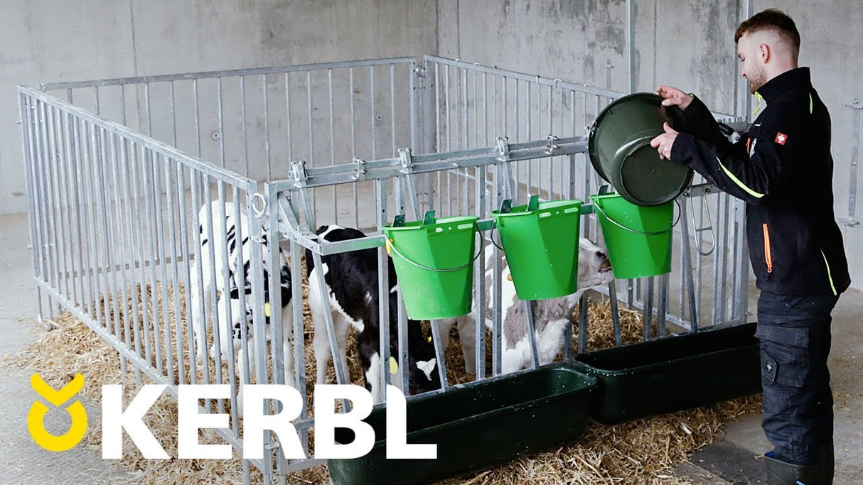 Kerbl Kälbereimer mit hygienischem Ventilsauger