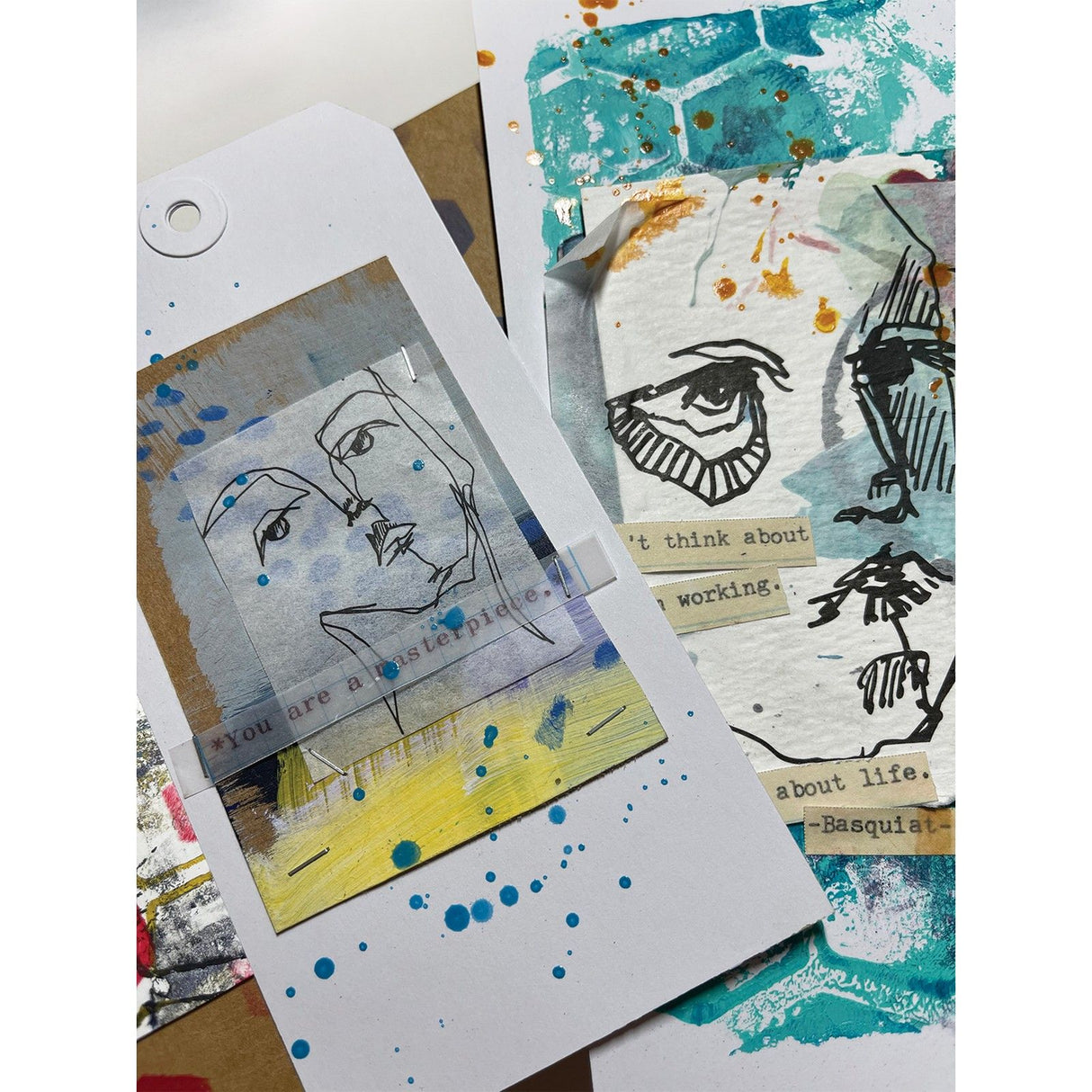 Ranger Ink Ranger • Dina Wakley Media Collage Papier Kirchenkritzeleien