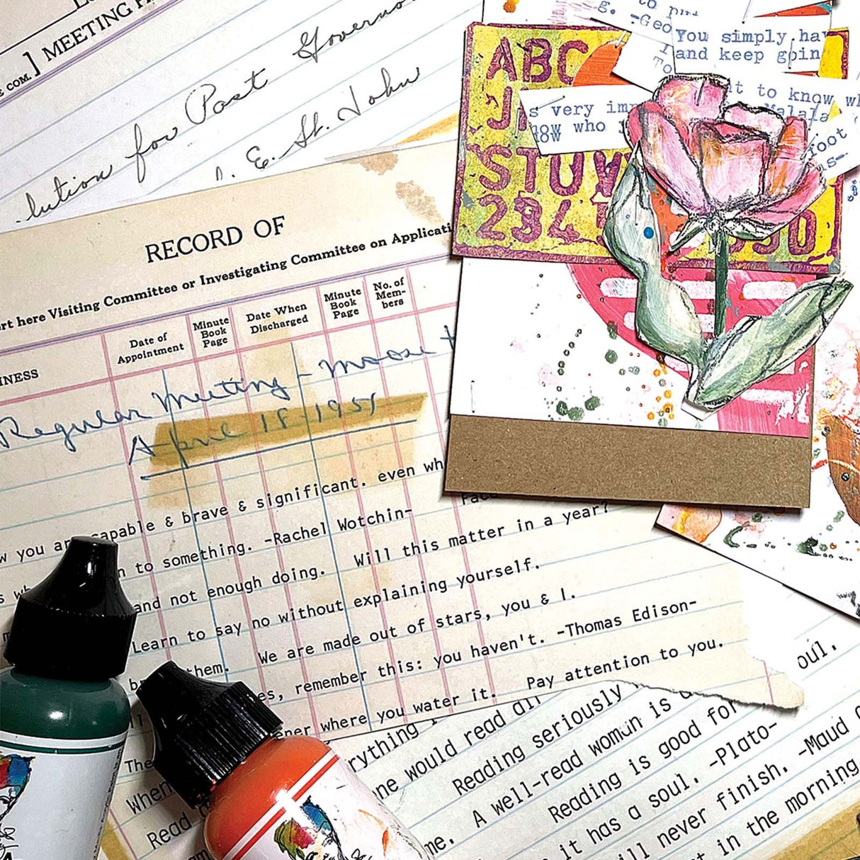 Ranger Ink Ranger • Dina Wakley Media Typed Ledgers Set 2 12 Blatt
