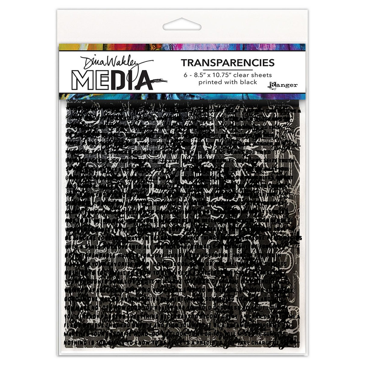 Ranger Ink Ranger • Dina Wakley Media Transparentfolien Typografie-Set 1