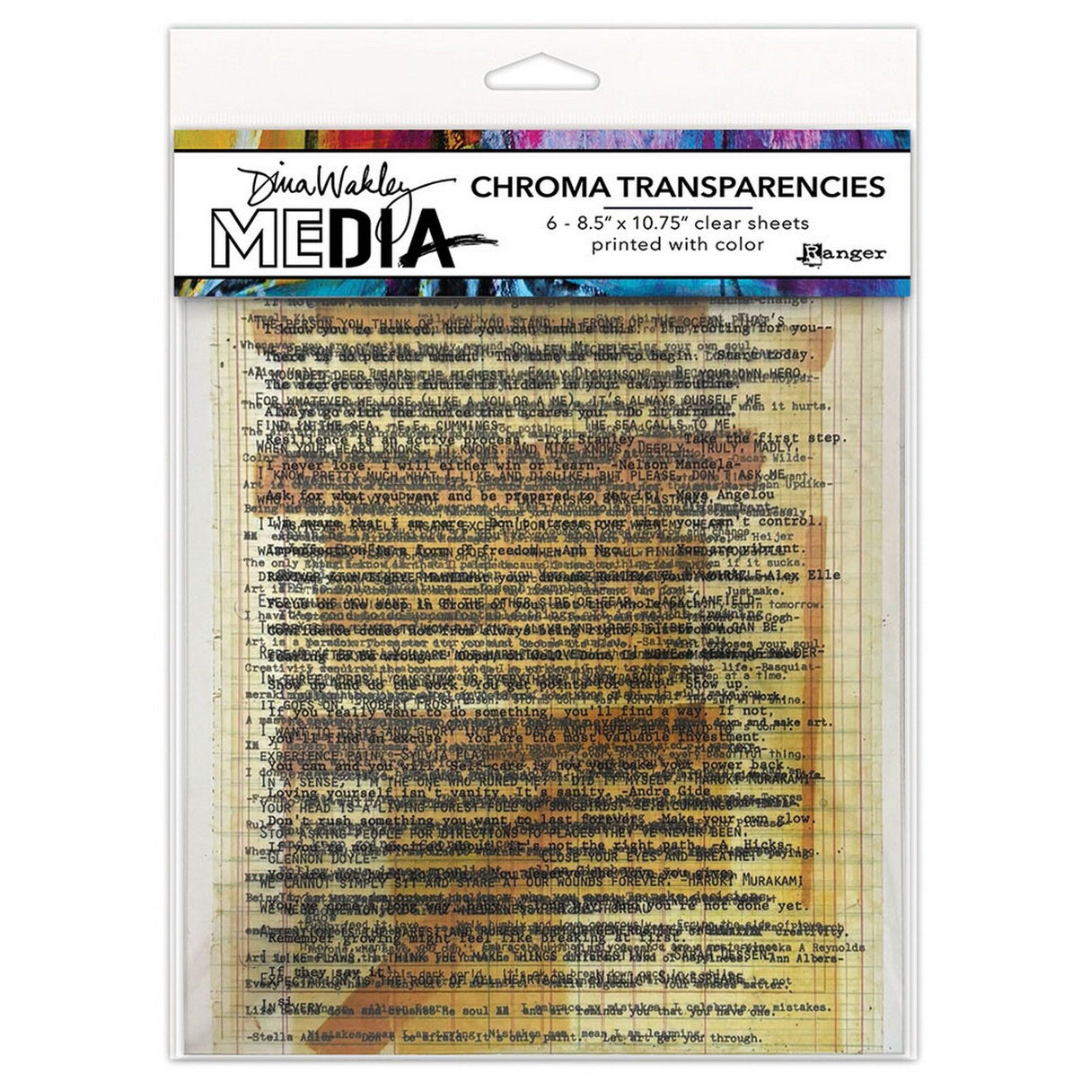 Ranger Tinte Ranger • Dina Wakley Medien Chroma-Transparenzen getippte Zitate