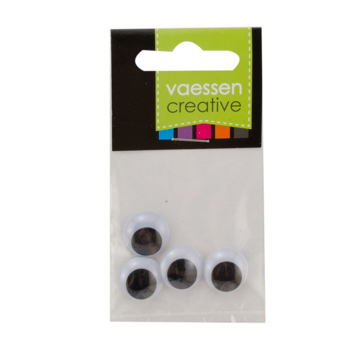 Vaessen creative • bewegliche Augen zum Aufnähen, 15 mm, 4 Stück