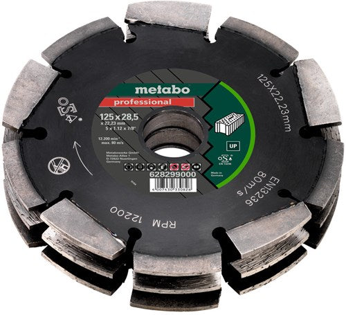 Metabo Dia-FS3 Profi-Diamantscheibe – 125 x 22,23 mm – oben – universell | 628299000 - 628299000