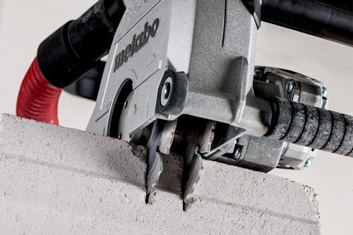 Metabo MFE 40 Wandschlitzfräse 1900 Watt, 40 mm Tiefe mit 125 mm Scheiben + ASR 35 l ACP Baustaubsauger