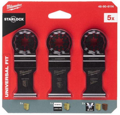 Milwaukee-Zubehör für Starlock | Holzplattenset | 5-teilig - 48906114