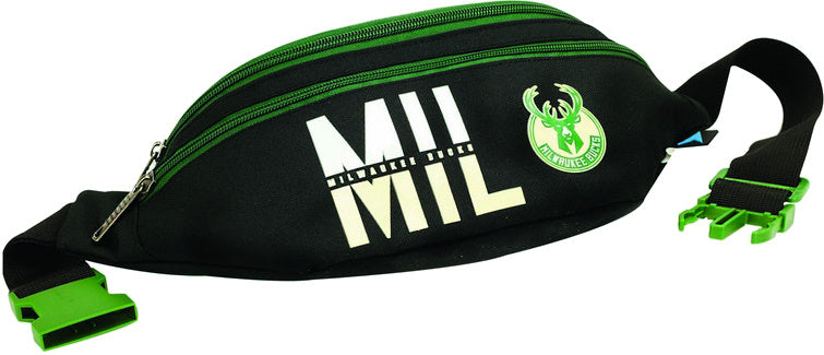 NBA Milwaukee Bucks Hip Bag Junior Black Green Eingröße