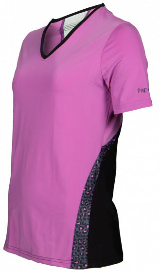 Papillon Sportshemd Damen Polyester Elastane Pink Black Mt L.