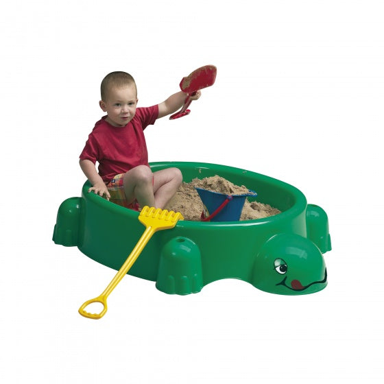 Sandkasten mit Deckelschildkröte 115 x 83 cm Grün