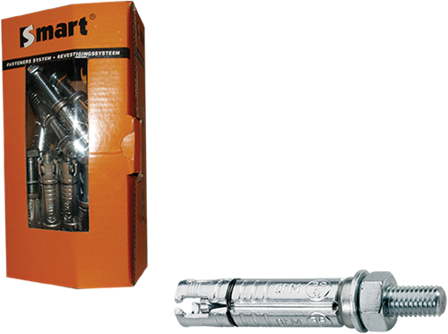 Pgb-europa smart | Keilschraube smart+Ankerstange m6x30x75 verzinkt | 25 Stück sm000k001060075e