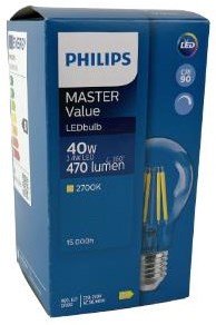 Philips LED -Lampe Bol - E27 - 470 LM - dimmbar