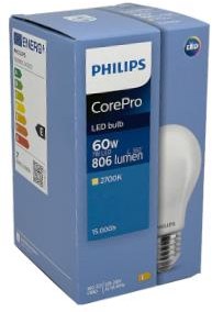 Philips led gls e27 7-60w 2700k filament mat - led3791
