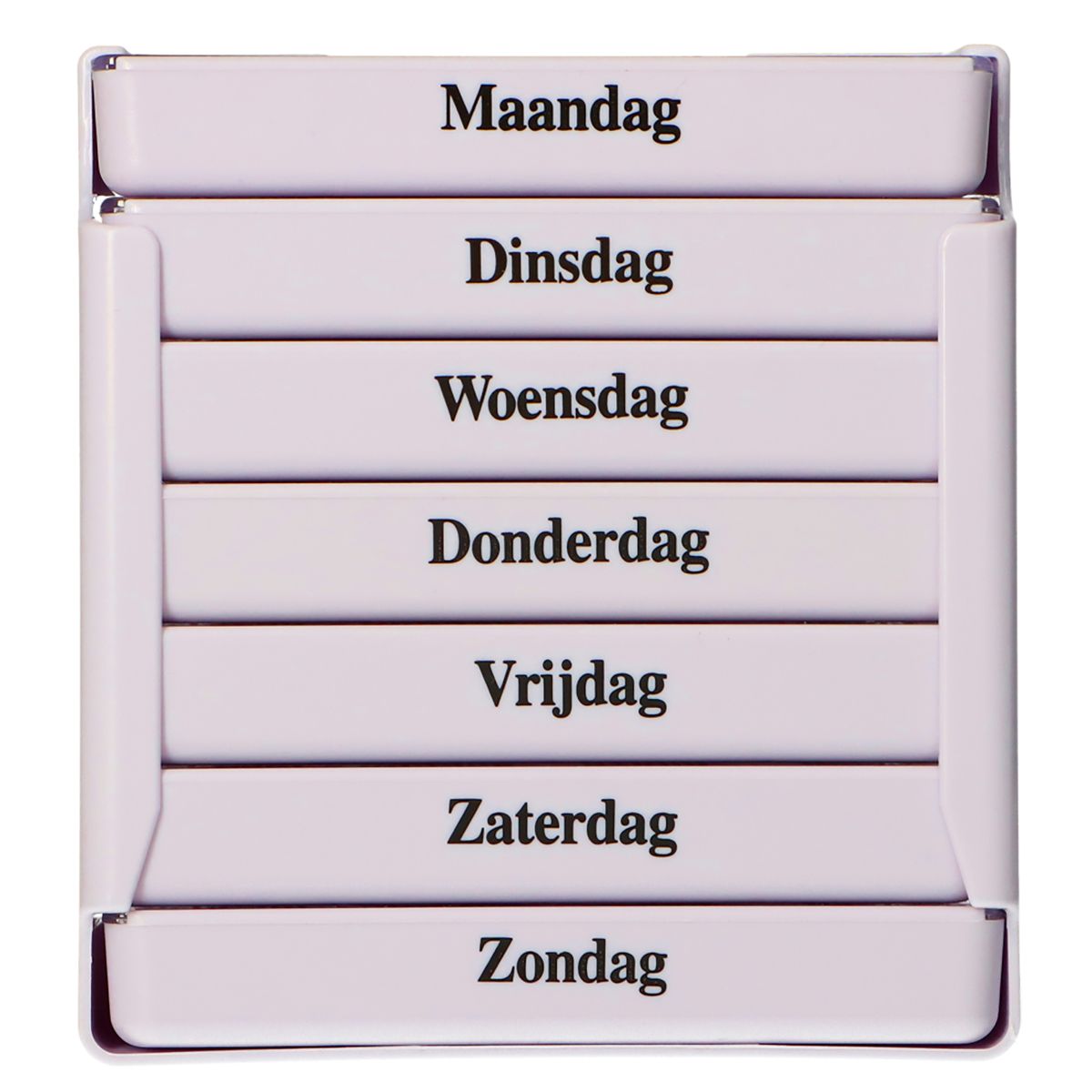 Jvdl Pillendose Woche 4 Fächer pro Tag weiß