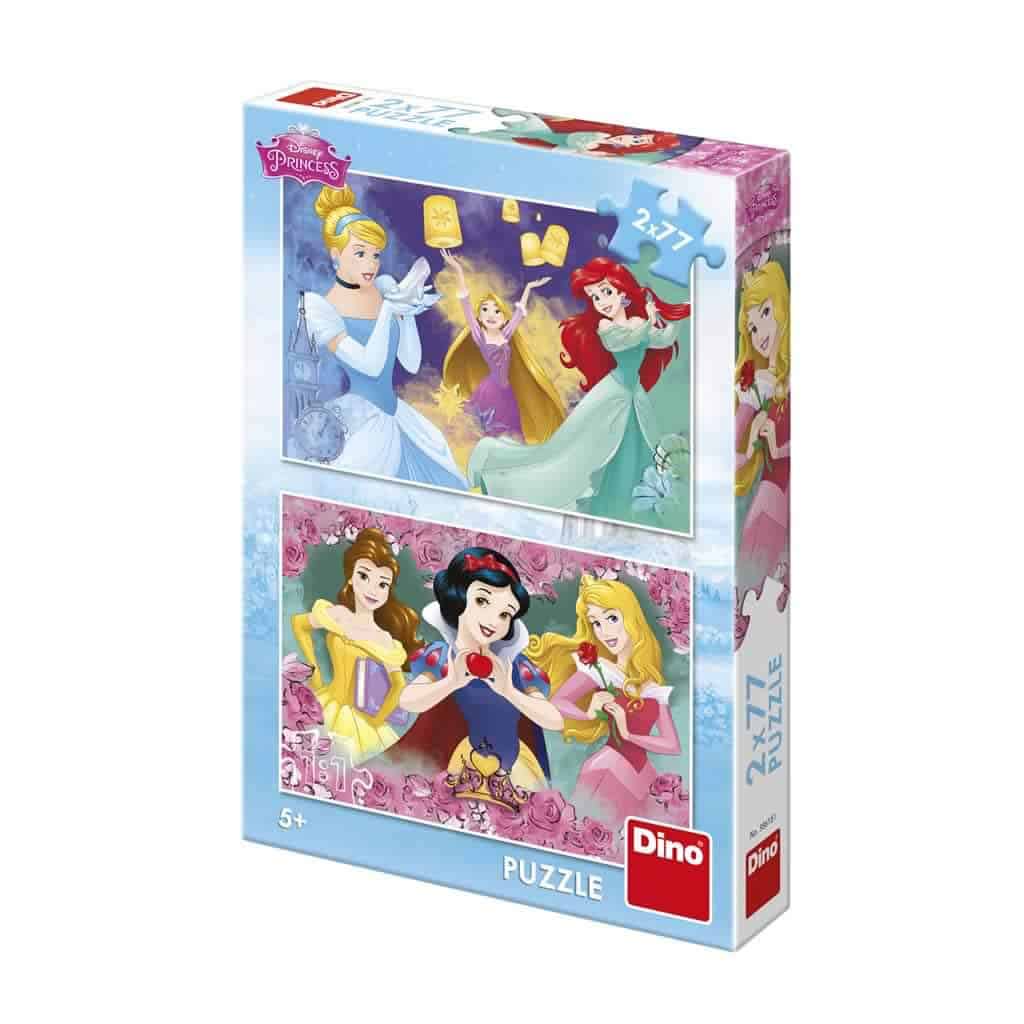 Dinotoys Dino-Puzzle – Disney-Prinzessinnen – 2 x 77 Teile