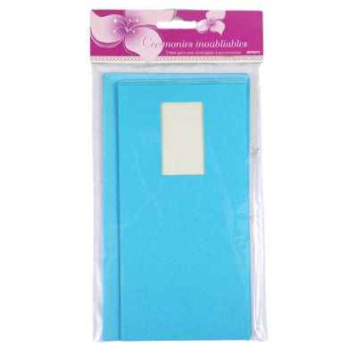 Karten mit Umschlägen blau 21 cm 5 Stück | 48 Stück