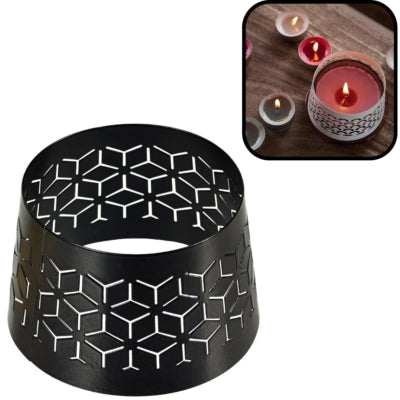 Spaas(r) Kappe für Kerzen geometrisch schwarz 8,5 cm | 36 Stück