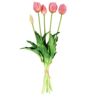 Kunstblumen-Tulpenbündel 39 cm 5 Stück | 12 Stück