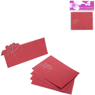Tischkarten Herz rot 10 cm 5 Stück | 24 Stück