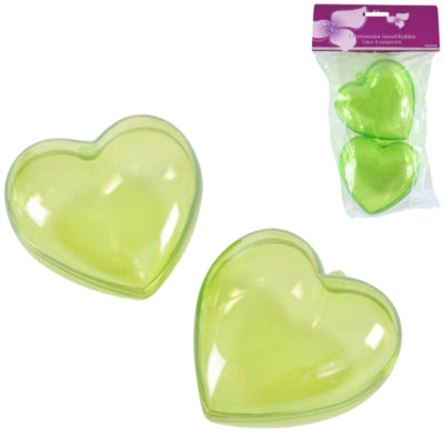 Anhänger Herz grün 10 cm 2 Stück | 24 Stück