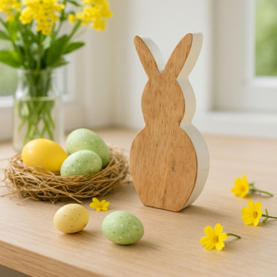 Kein Markenhase Holz weiß 18 cm | 6 Stück