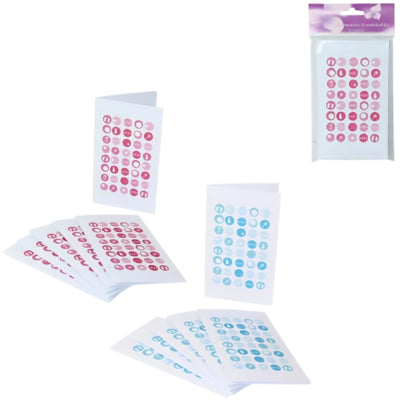 Babypartykarten Bebé 2 sortiert 6er-Set | 24 Stück