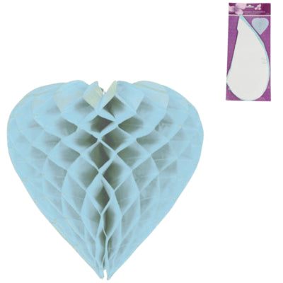 Wabenherz blau 30 cm | 24 Stück