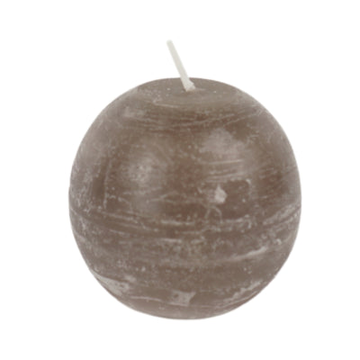 Gala-Kugelkerze Taupe 8 x 8 cm | 12 Stück