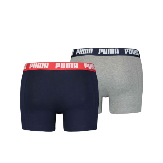Puma Basic Boxer Short Men (Pack von 2) Graublau Größe xl