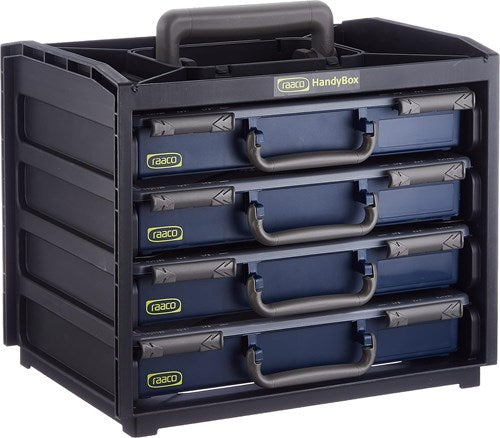 Raaco Sortimentsbox praktische Box mit 4 Sortierern – 136242