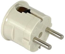 Erdungsstecker abgewinkelt Bakelit MK weiß - 6140594