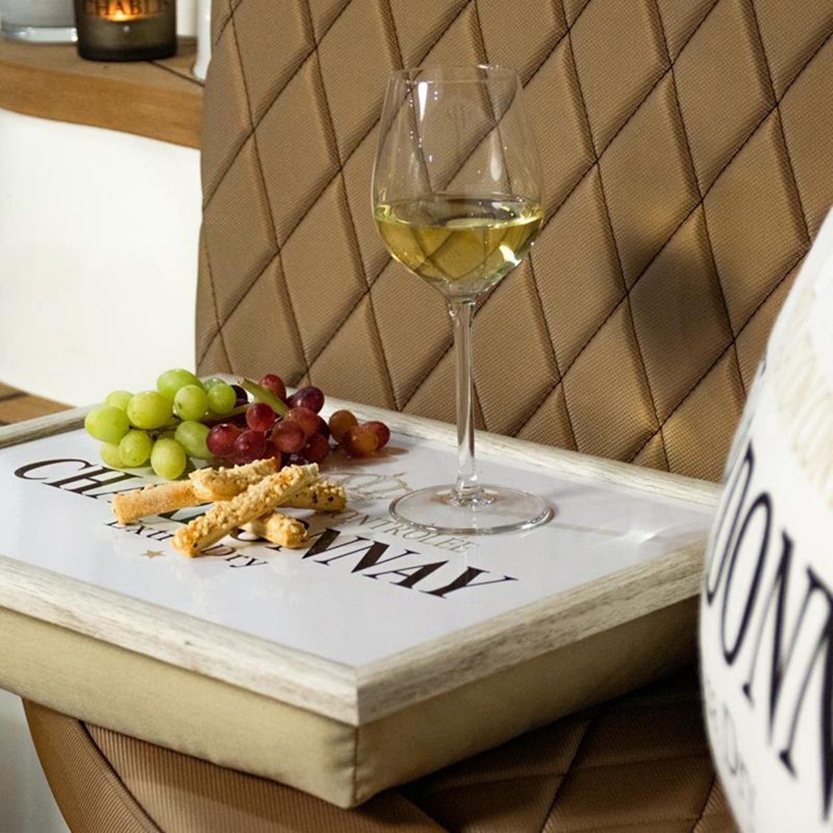 Mars mehr Schoßkissen Chardonnayweiß 43x33x9cm