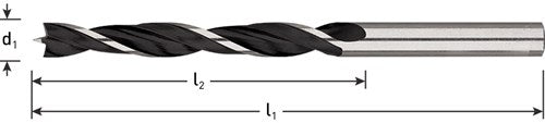 Rotec Holzbohrer mit Zentrierspitze 4mm