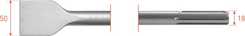 Rotec SDS Max Flachmeißel 50x400mm