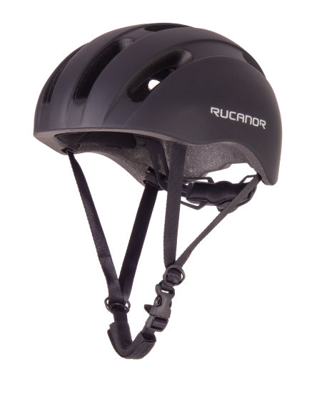 Rucanor City Flow Fahrradhelm verstellbar Schwarz Größe 55-58 cm (M)