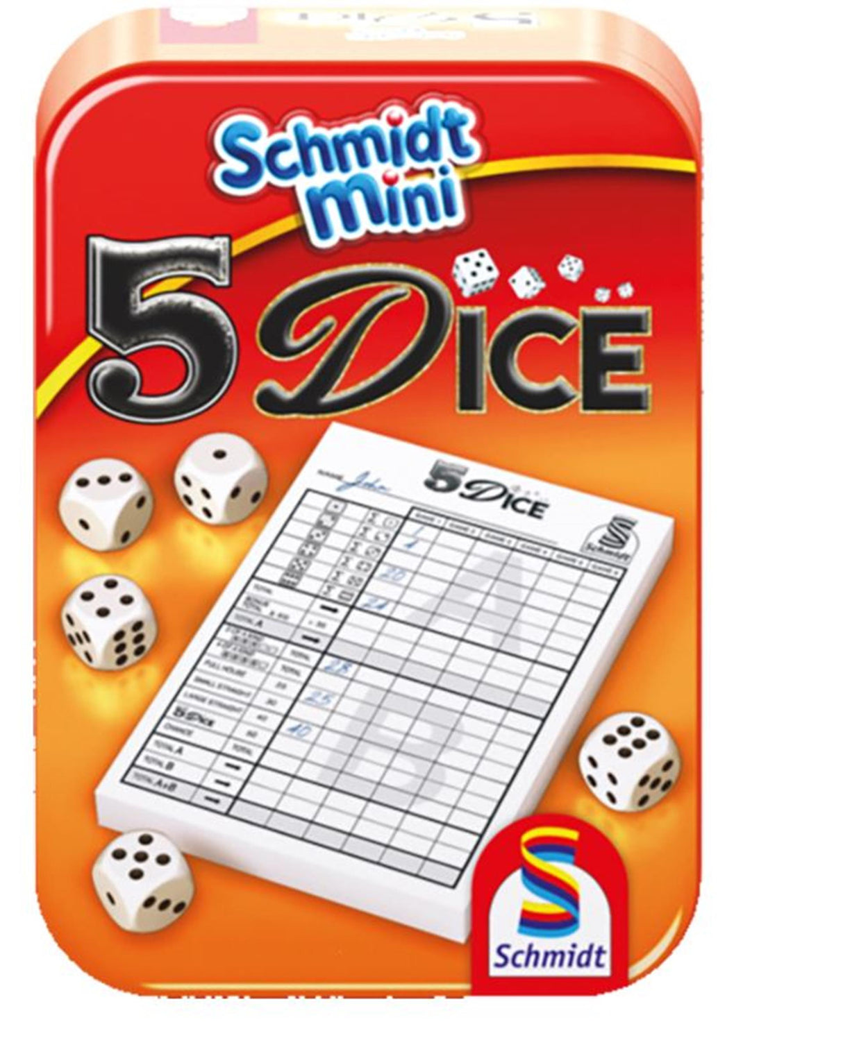 999Games Schmidt 5 Würfel Yahtzee Würfelspiel in der Dose