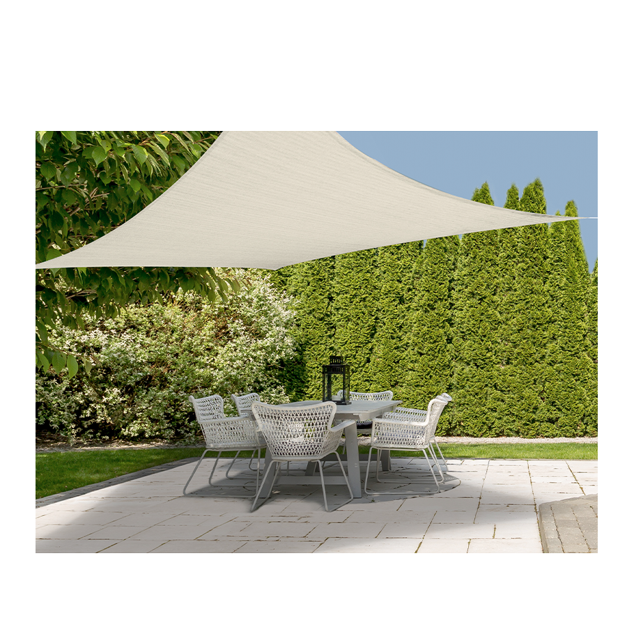 Schaduwdoek 300x300cm vierkant off white