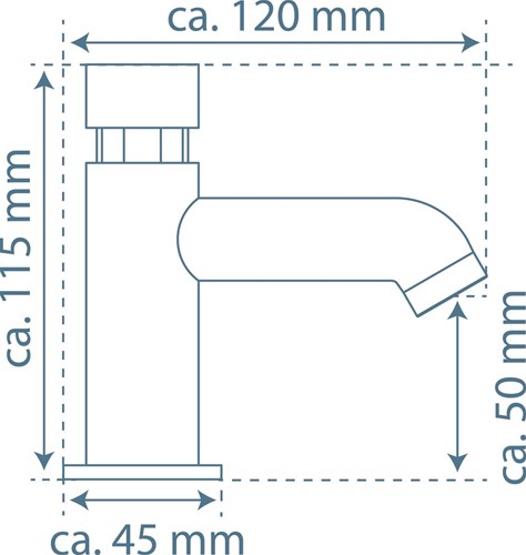 Schütte Schütte Cold Water Tap Lima Chrom -gelenkt