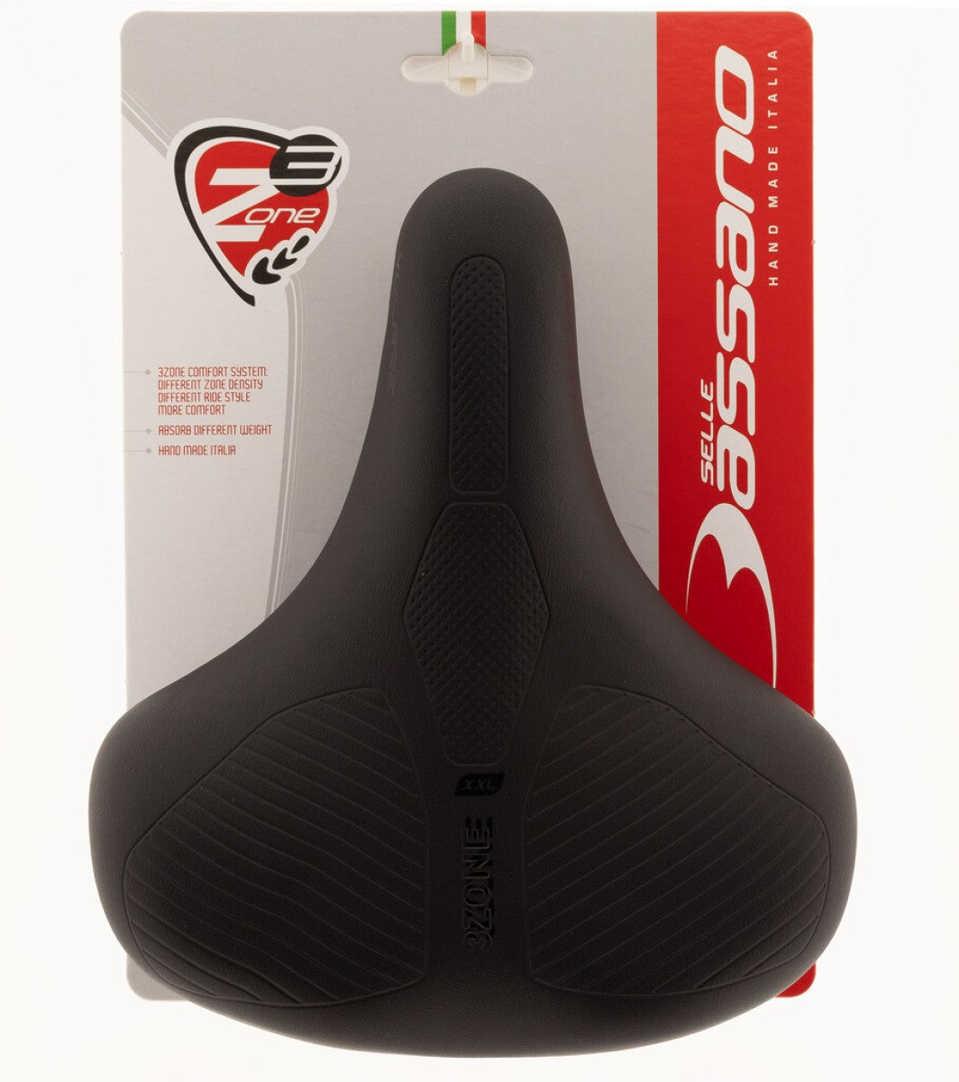 Selle Bassano Selle Bassano Sattel Volare Suprema XXL schwarz mit Elastomer
