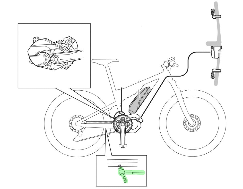 Shimano Geschwindigkeitssensoreinheit Steps EW-SS300, Geschwindigkeitssensor Shim.Steps 760 mm