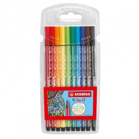 Stabilo Pen 68 Filzstiftetui 10 Farben