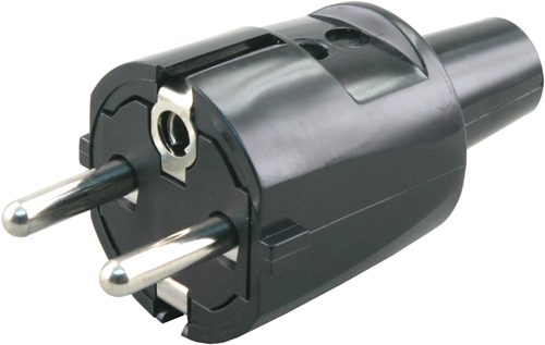 Enzo-Stecker | ra | PVC | 10 16a | schwarz - 00.110.12