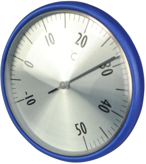 Sommerspaß Thermometer Boje Edelstahlblau Blau