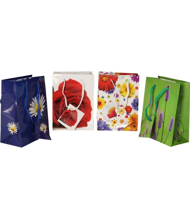 Jvdl Luxus-Geschenktüte kleine Blumen sortiert